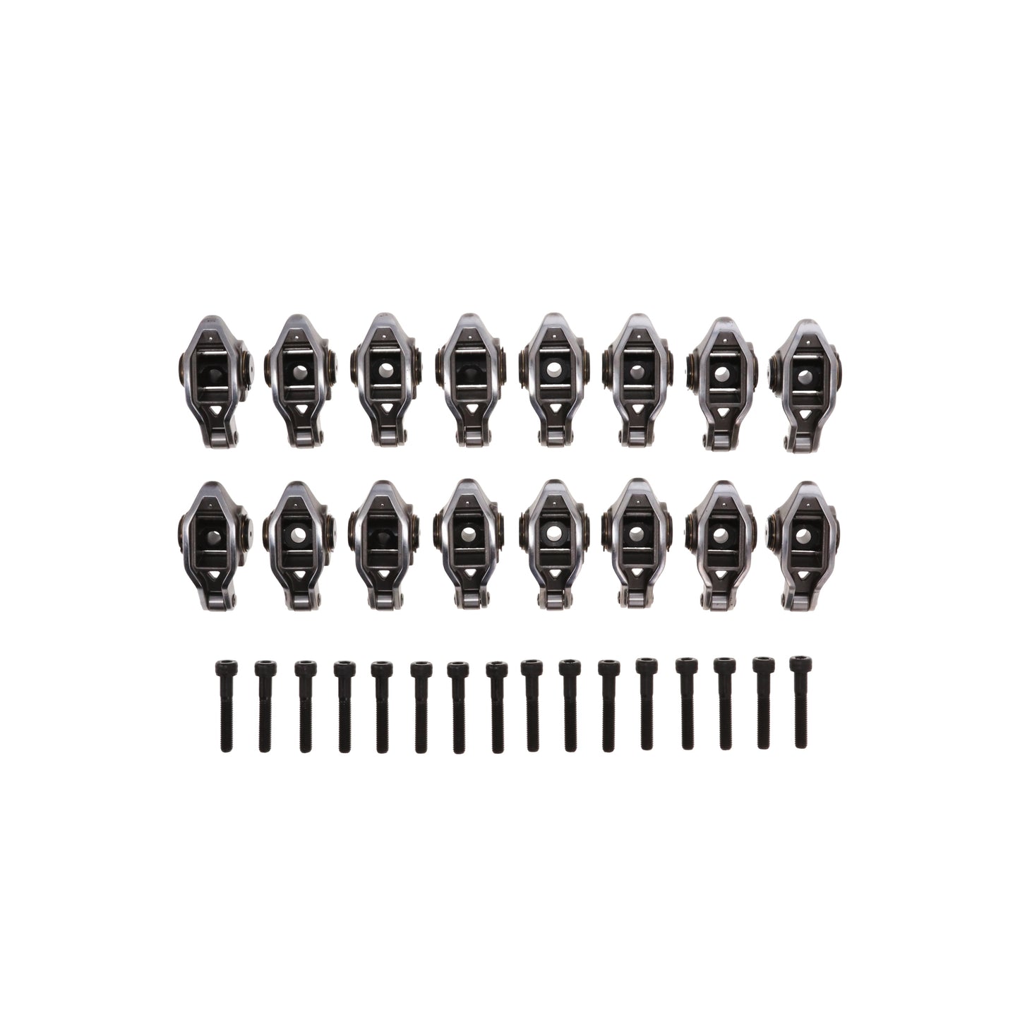 Ford Godzilla Pro Series Cast Steel Rocker Arms, 1.8 Ratio, Bronze Bushing Trunnion, Needle Bearing Tip