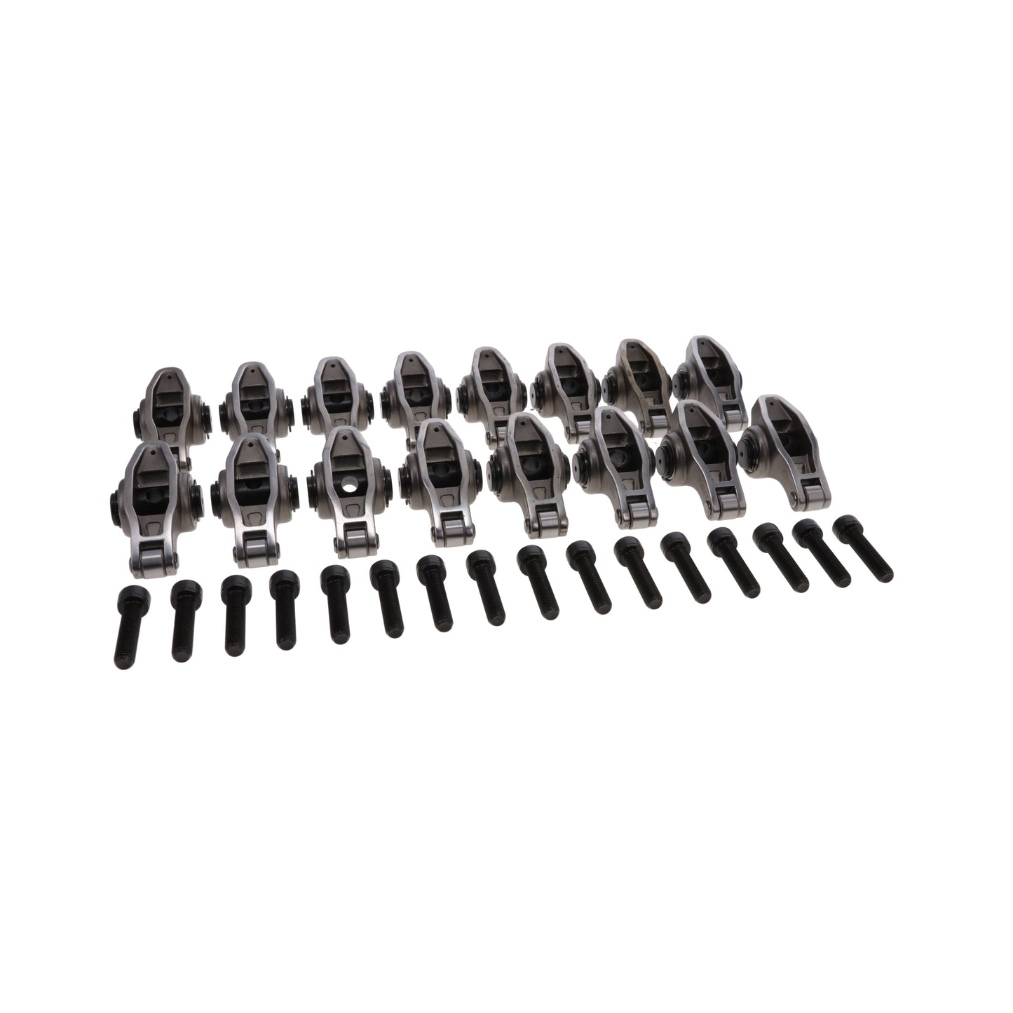 Chevy LT Pro Series Cast Steel Rocker Arms, 1.8 Ratio, Needle Bearing Trunnion, Needle Bearing Tip