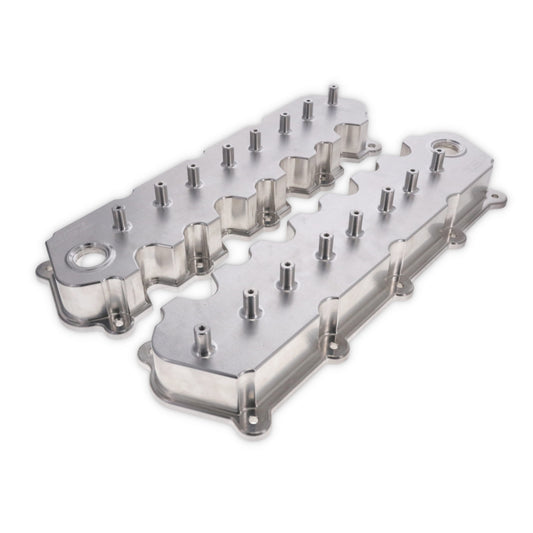 V Series Ford 7.3L Godzilla Billet Aluminum Valve Covers with Coil Covers - Natural