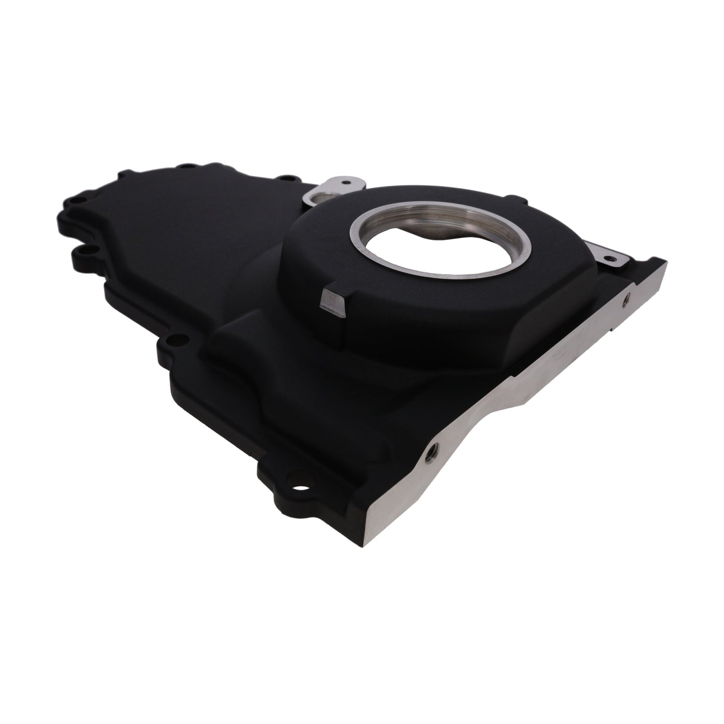 GM LS2/LS3 Black Aluminum One-piece Timing Cover w/ Gasket & Crank Seal & Hardware