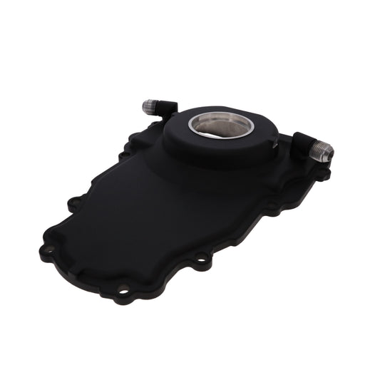 GM LS1/LS6 Black Aluminum One-piece Timing Cover w/ Gasket & Crank Seal & Hardware