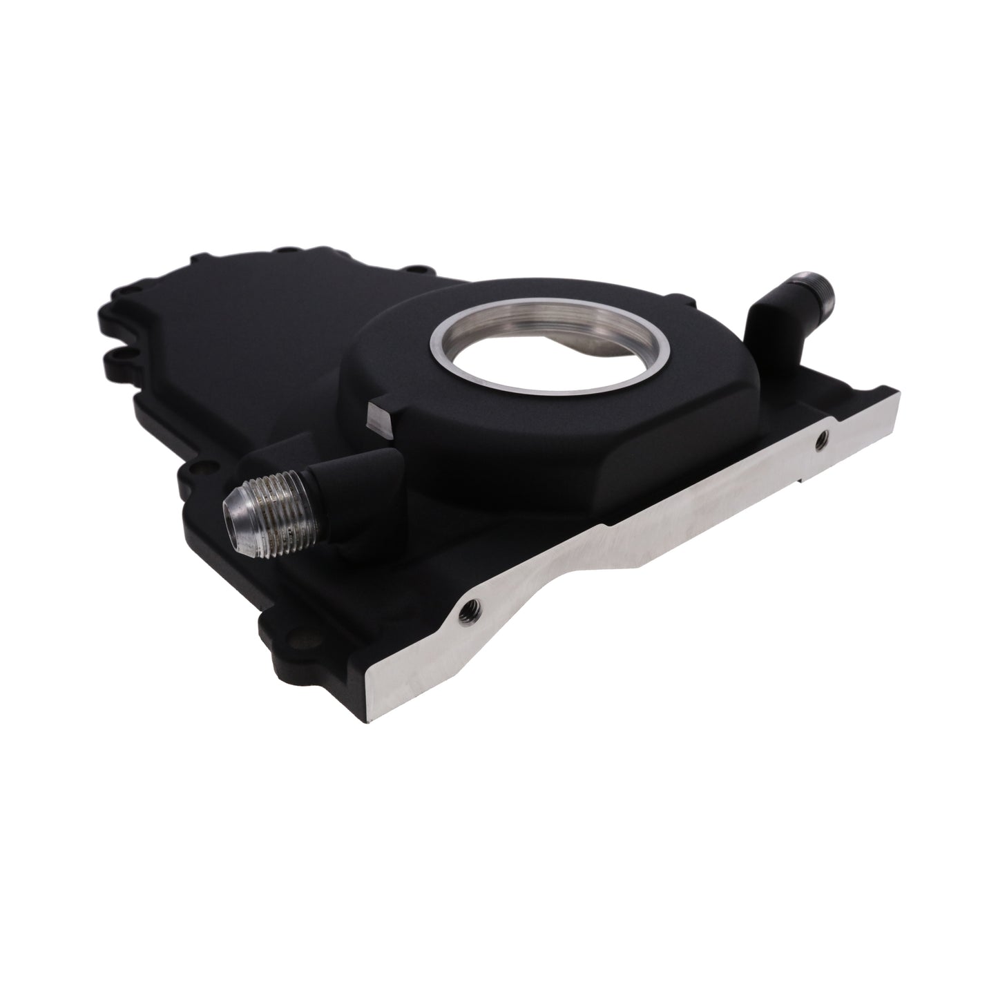 GM LS1/LS6 Black Aluminum One-piece Timing Cover w/ Gasket & Crank Seal & Hardware