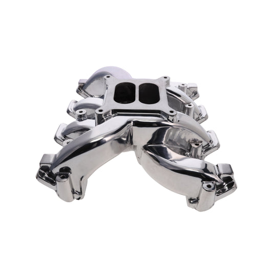 GM LS Rectangle Port Carbureted Dual Plane Aluminum Intake Manifold - Polished