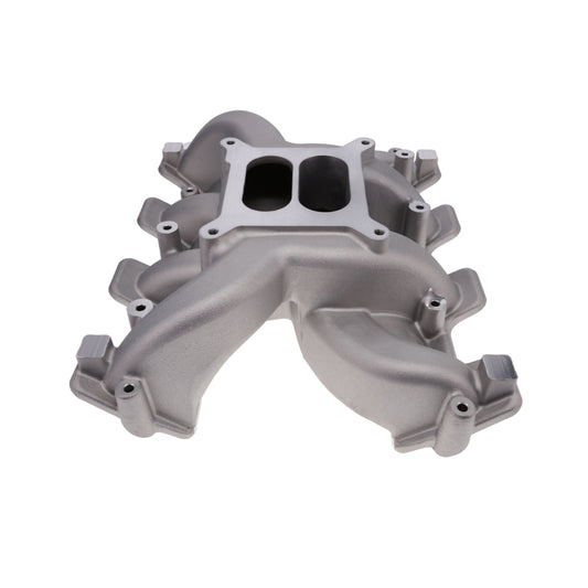 GM LS Cathedral Port Carbureted Dual Plane Aluminum Intake Manifold - Satin