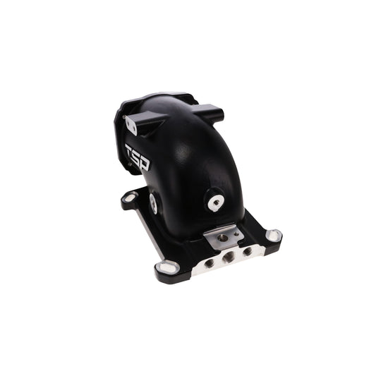 GM LS 104mm Cast Aluminum Throttle Body Elbow with 4150 Flange - Black