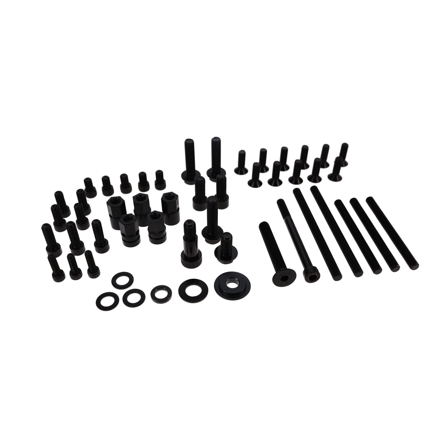 V Series GM LS Serpentine Front Drive System Brackets, Pulleys, and Belt Tensioner - Black