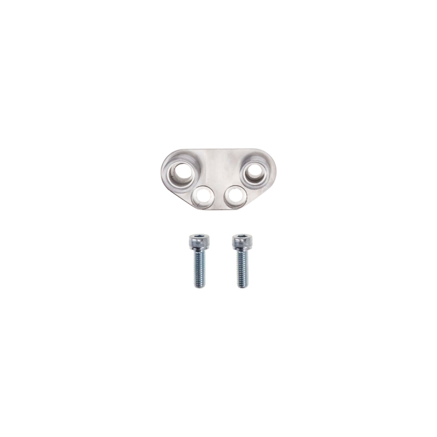 Straight A/C Manifold Fitting for Sanden SD-7 - Clear Anodized