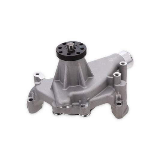Chevy Small Block Long-Style Reverse Rotation High-Flow Mechanical Water Pump - Satin