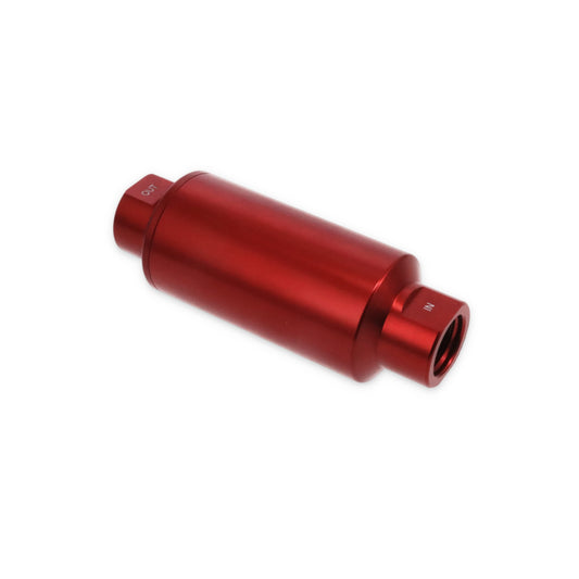 10 Micron Billet Aluminum Fuel Filter - Red