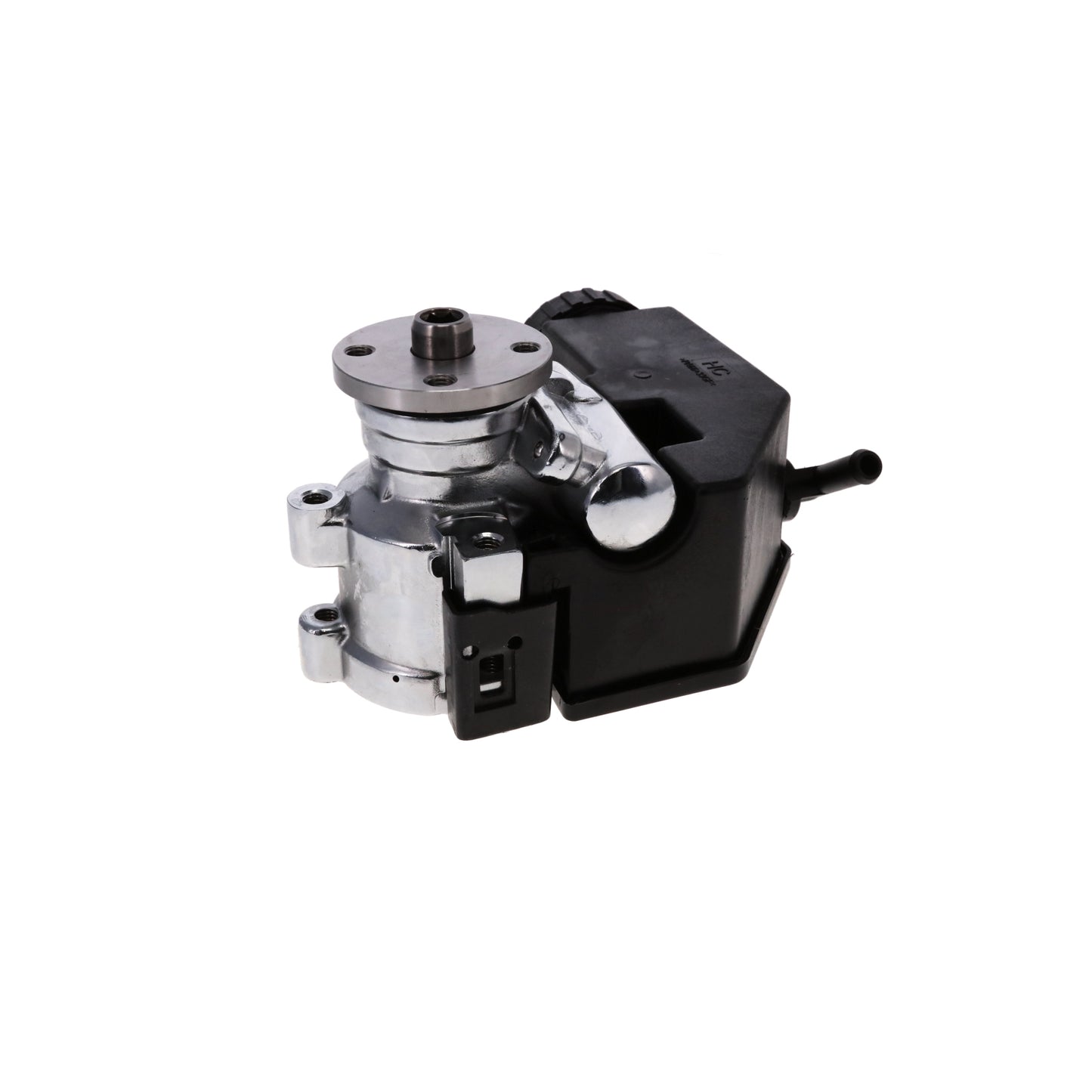 GM Type II Power Steering Pump with Integral Reservoir and Pulley Hub - Chrome