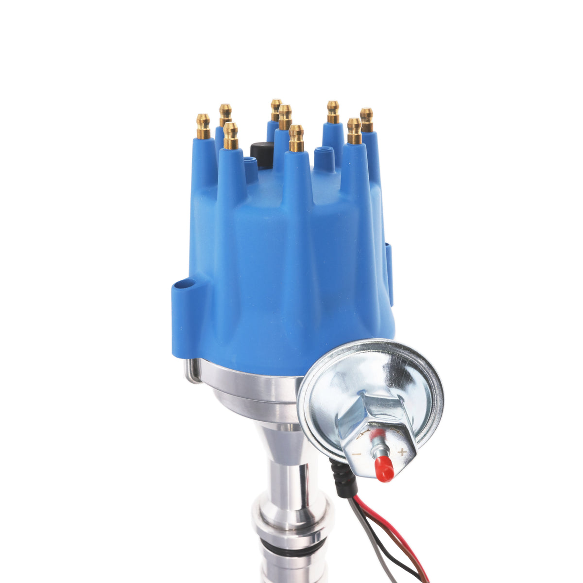 Top Street Performance Oldsmobile V8 Pro Series Ready to Run Distributor - Blue - front view