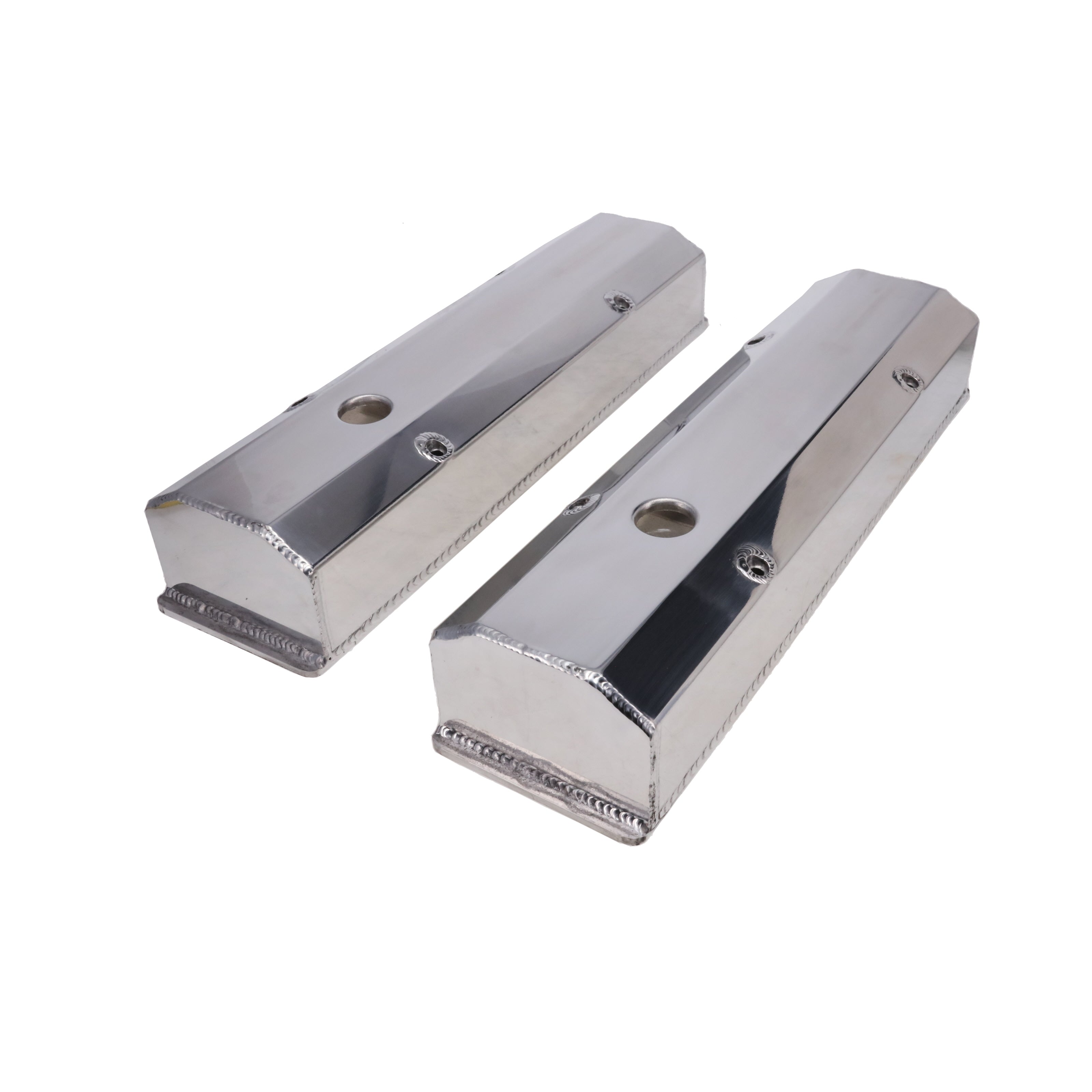 Chevy Small Block Long Bolt Fabricated Aluminum Valve Covers with