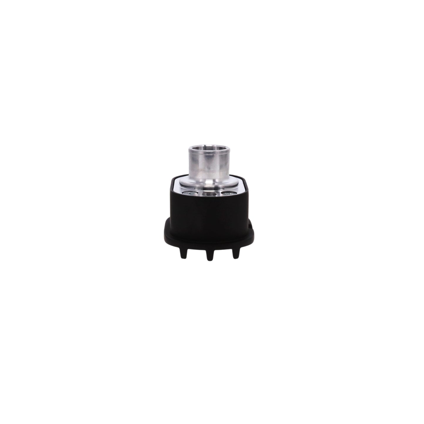 Aluminum Breather Cap, Push-In Oval Finned - Black