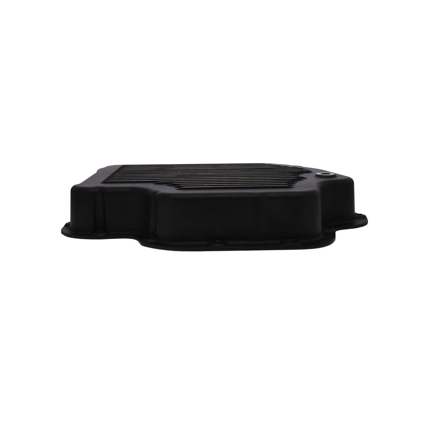 GM TH400 Finned Aluminum Transmission Pan, Stock Depth - Black
