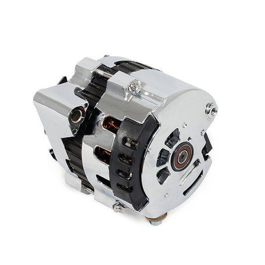 GM CS130 Style 160 Amp Alternator with Serpentine Pulley - Chrome