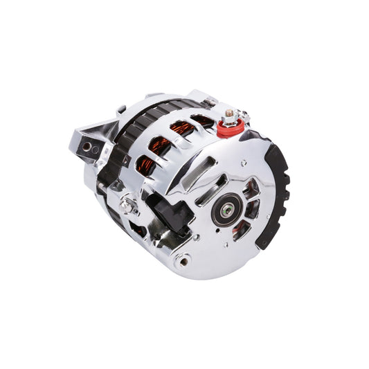 GM CS-130 Type 220 Amp Alternator with Serpentine Pulley - Chrome