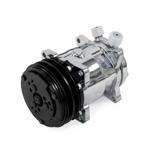 Sanden 508 Style Clutch V-Belt A/C Compressor - Chrome