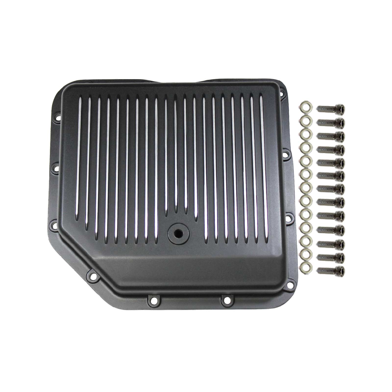 GM Turbo 350 Finned Aluminum Transmission Pan - Black – Top Street