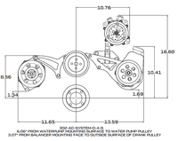 Ford 289-302-351W V-Belt System - AC & Alternator - Black