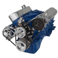 Ford 289-302-351W V-Belt System - AC & Alternator - Polished