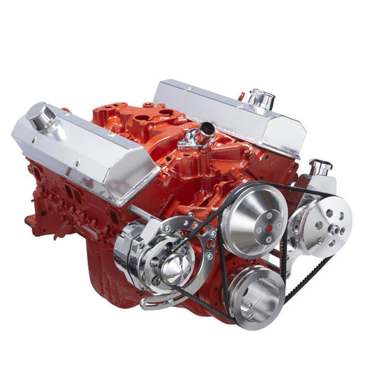 Chevy Small Block V-Belt System - Alternator & Power Steering LWP - Polished