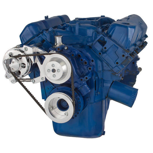 Ford 351C, 351M & 400 V-Belt System - Alternator Only - Polished