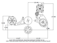Ford 390 Serpentine System - Alternator & A/C (No Power Steering) - Black