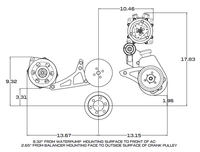 Ford 390 Serpentine System - AC, Alternator & Power Steering - Polished