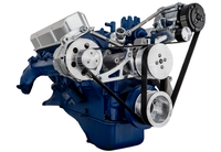 Ford 390 Serpentine System - Alternator & A/C (No Power Steering) - Polished