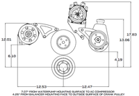 Big Block Chrysler Serpentine Conversion, Alternator Only - Black
