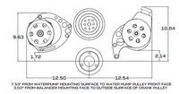 Chevy Big Block V-Belt System - Alternator Only, LWP - Polished