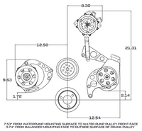 Chevy Big Block Gen. VI Serpentine Conversion Kit - AC, Alternator & Power Steering, Long Water Pump - Black