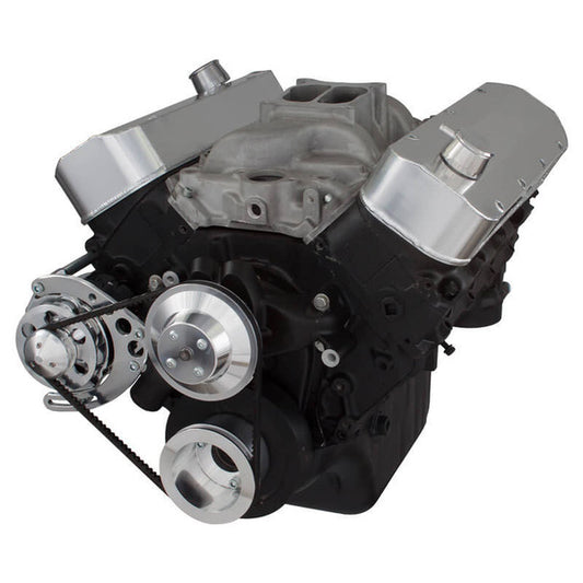 Chevy Big Block V-Belt System - Alternator Only, LWP - Polished