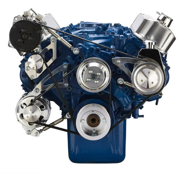 Ford 460 Serpentine System - AC, Alternator & Power Steering - Polished