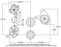 Ford 460 Serpentine System - Alternator Only - Black