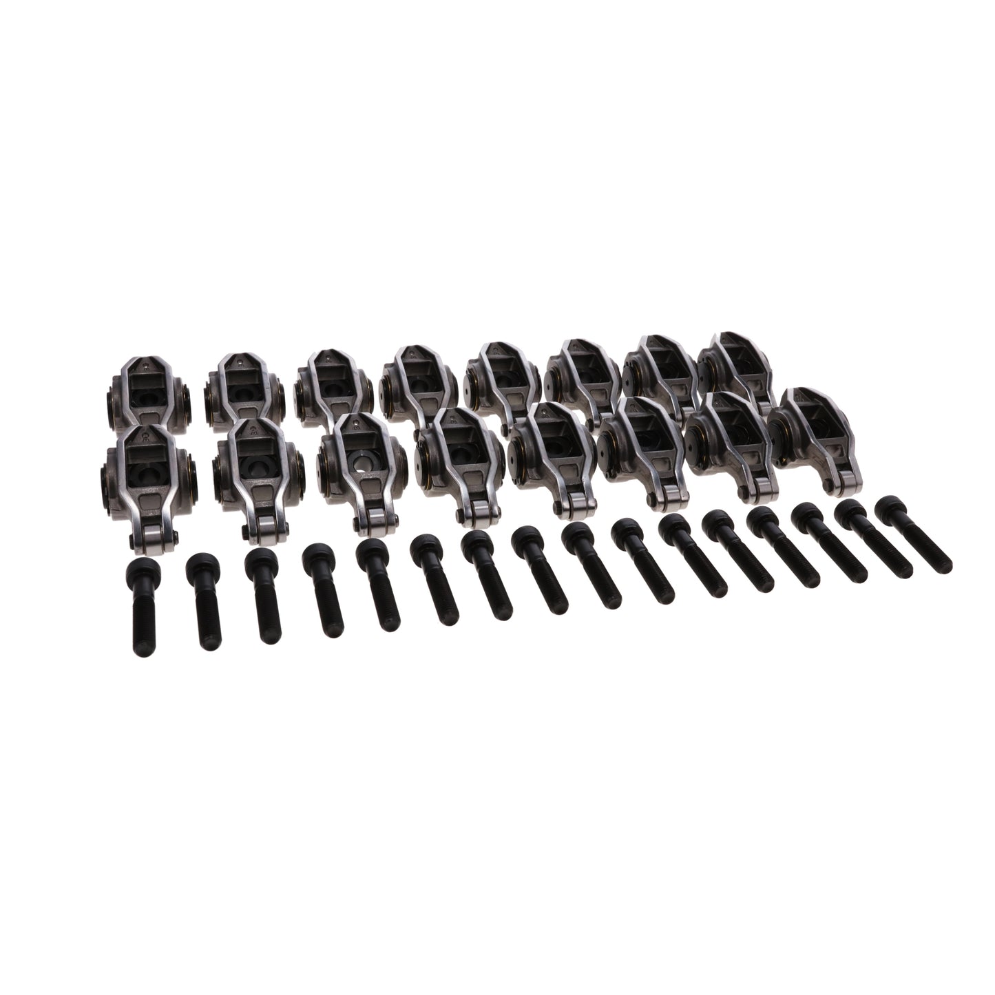 Chevy LS1/LS2/LS6 Pro Series Cast Steel Rocker Arms, 1.7 Ratio, Bronze Bushing Trunnion, Needle Bearing Tip