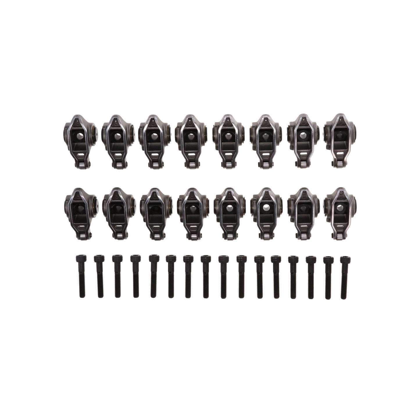 Chevy LS1/LS2/LS6 Pro Series Cast Steel Rocker Arms, 1.7 Ratio, Bronze Bushing Trunnion, Needle Bearing Tip