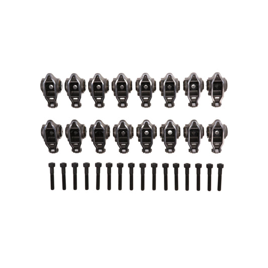 Chevy LS1/LS2/LS6 Pro Series Cast Steel Rocker Arms, 1.7 Ratio, Bronze Bushing Trunnion, Needle Bearing Tip