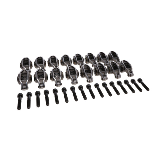 Chevy LS3/L92 Pro Series Cast Steel Rocker Arms, 1.7 Ratio, Bronze Bushing Trunnion, Needle Bearing Tip