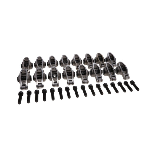 Chevy LT Pro Series Cast Steel Rocker Arms, 1.8 Ratio, Needle Bearing Trunnion, Needle Bearing Tip