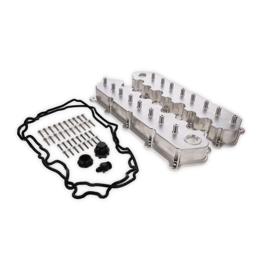 Top Street Performance V Series Ford 7.3L Godzilla Billet Aluminum Valve Covers with Coil Covers - Natural
