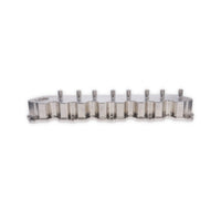 Top Street Performance V Series Ford 7.3L Godzilla Billet Aluminum Valve Covers with Coil Covers - Natural - close-up