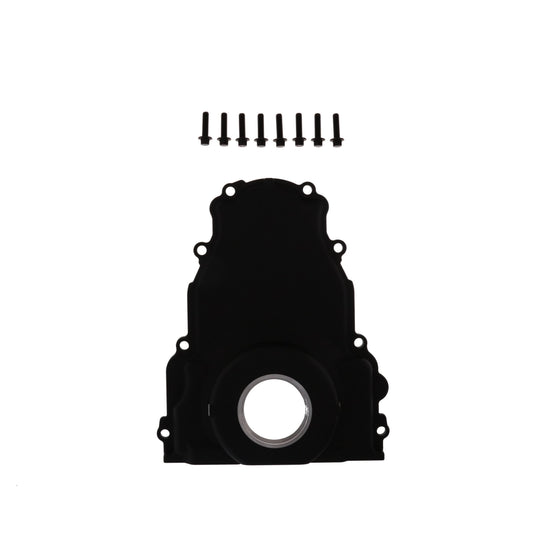 GM LS1/LS6 Black Aluminum One-piece Timing Cover w/ Hardware