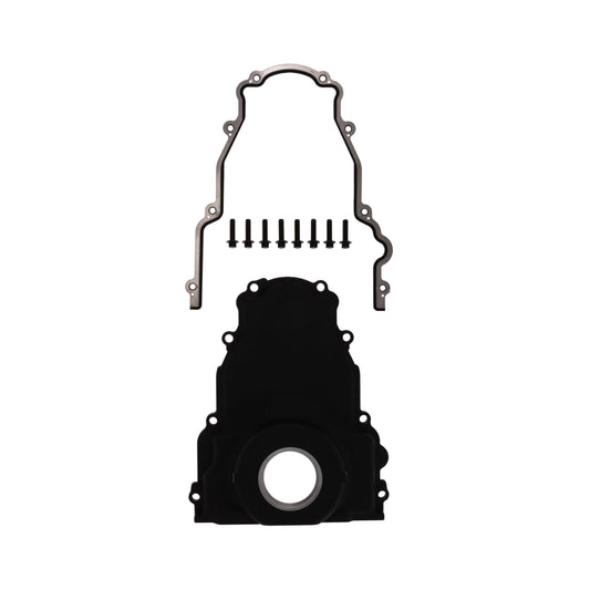 GM LS1/LS6 Black Aluminum One-piece Timing Cover w/ Hardware