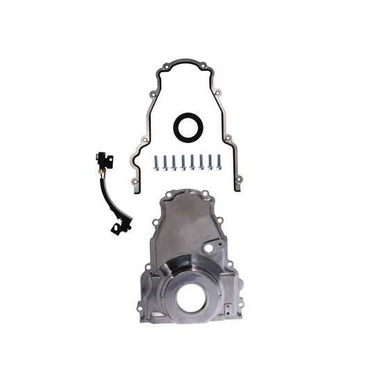 GM LS2/LS3 Polished Aluminum One-piece Timing Cover w/ Gasket & Crank Seal & Hardware