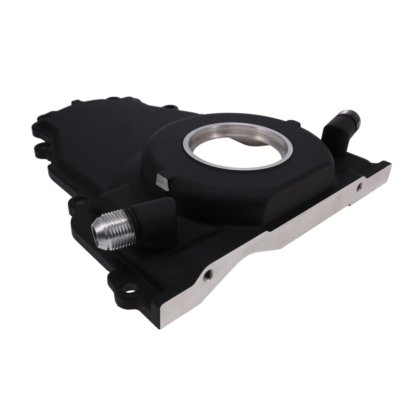 GM LS1/LS6 Black Aluminum One-piece Timing Cover w/ Hardware