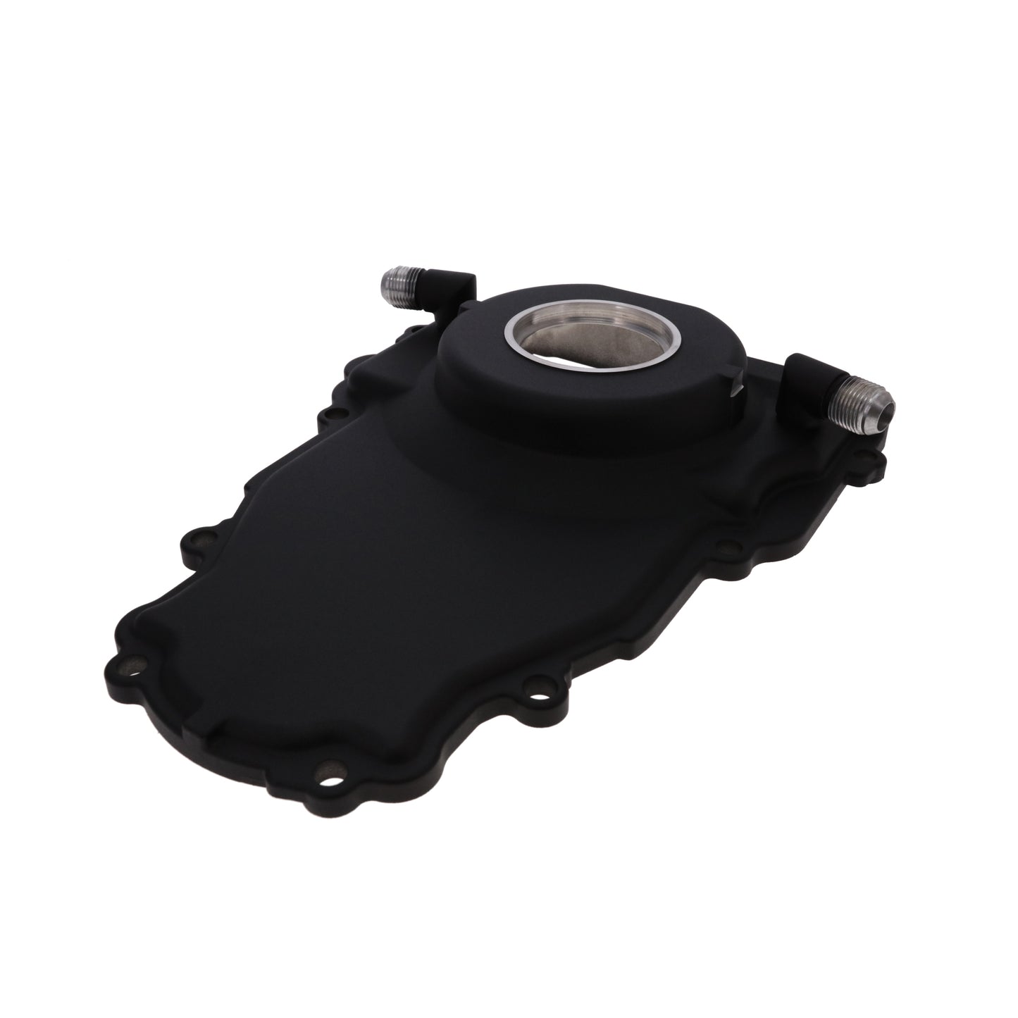 GM LS1/LS6 Black Aluminum One-piece Timing Cover w/ Gasket & Crank Seal & Hardware