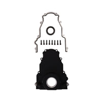 GM LS1/LS6 Black Aluminum One-piece Timing Cover w/ Gasket & Crank Seal & Hardware