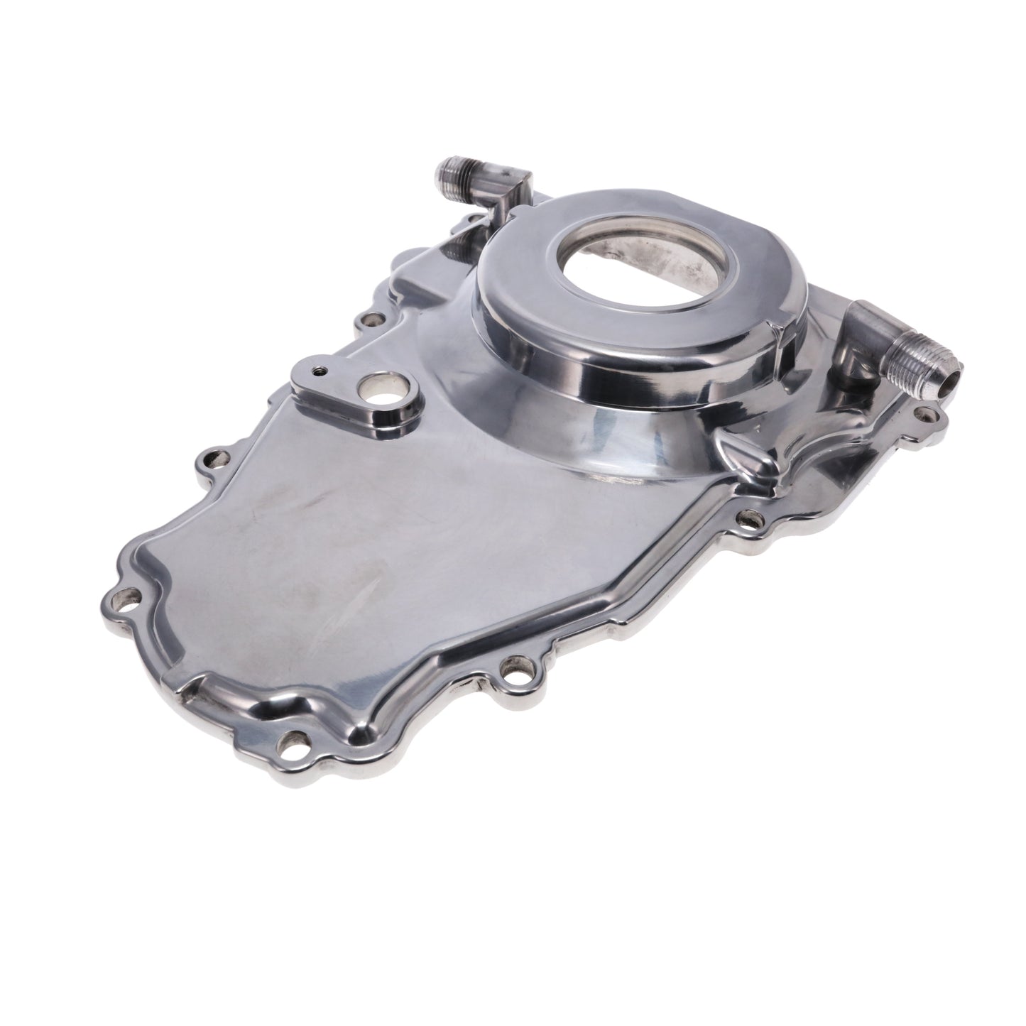 GM LS2/LS3 Polished Aluminum One-piece Timing Cover w/ Hardware & Cam Sensor Provision