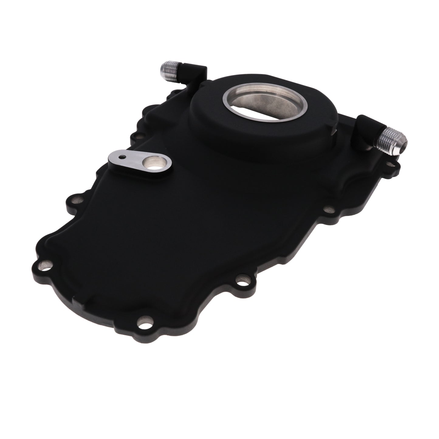 GM LS2/LS3 Black Aluminum One-piece Timing Cover w/ Gasket & Crank Seal & Hardware